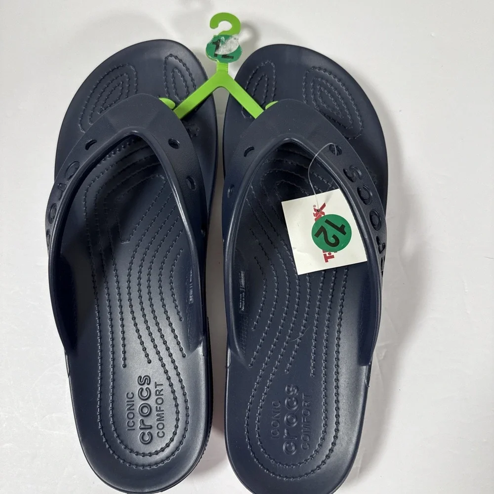 Crocs All Terrain Flip Flops Sandles‎ Blue Unisex Men's 10 Womens 12 NWT